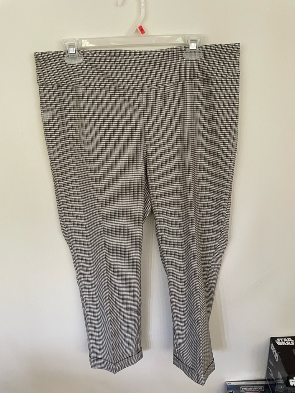 Tribal black, tan, and Blue Micro Plaid Pants